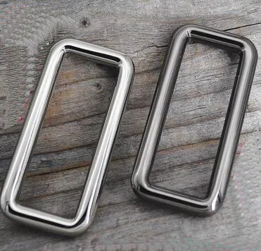 

5.0cm/3.8cm Non ferrous metal side buckle school bag connect ring thick square buckle japanese word buckle bag accessories