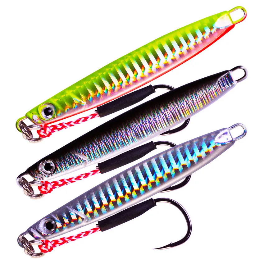 

5Pcs Metal Jig Fishing Lure Set 18g 21g 30g Artificial Bait Saltwater Slow Jigging Trolling Fishing Lures Jigs Lead Kits