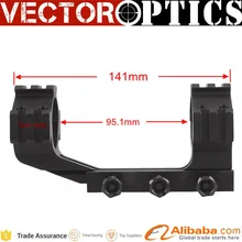 10 шт. векторная оптика Hydra 35 мм тактильное крепление для прицела Пикатинни длинные с трехрельсовым интегрированным двойным кольцом