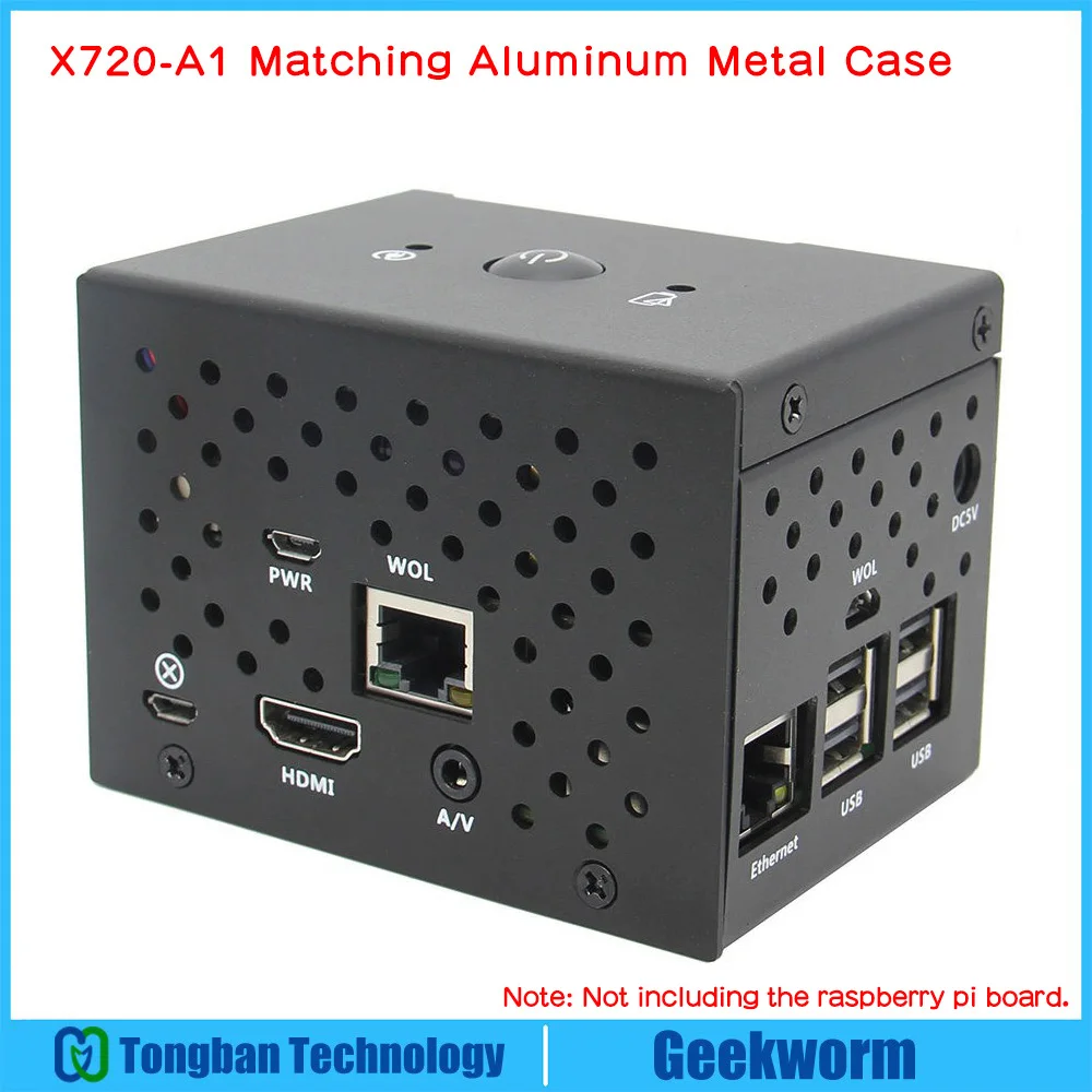 

Raspberry Pi X720 Power Management Board Aluminum Case Kit,X720-A1 Metal Enclosure+Button+Adapter Plate for Raspberry Pi 3 B+/3B
