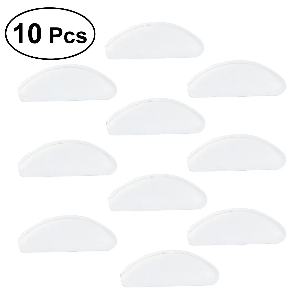 

10pcs Eyeglasses Nose Pads Glasses Adhesive Silicone Nose Pads Non-slip Thin Nosepads for Glasses Eyeglasses Sunglasses (White)