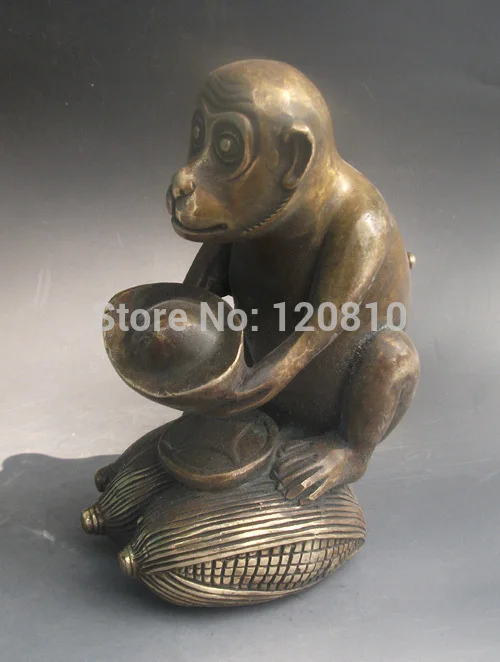 

Chinese Brass Carved statue ' Monkey '