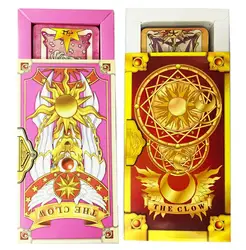 Оптовая продажа Аниме 56 шт. Косплэй Card Captor Sakura KINOMOTO Таро С Клоу карты Волшебная Книга набор в коробке Опора подарок