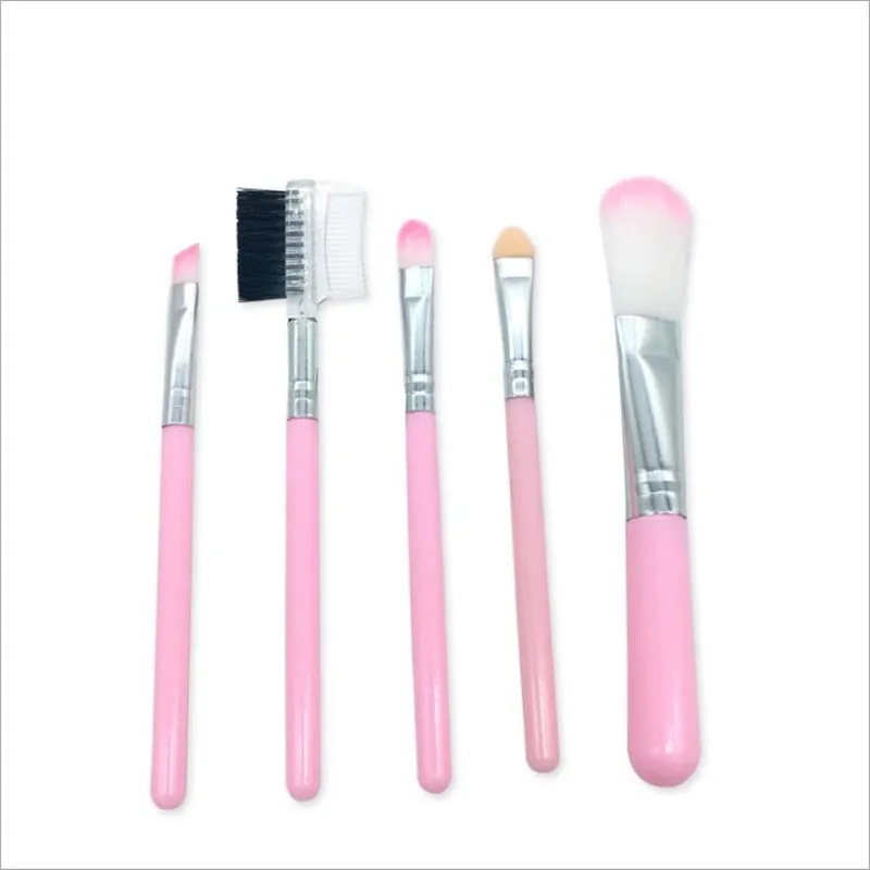 

5PCS Professional Makeup BrusheTool Set High Quality Soft Synthetic Hair Loose Powder Eyebrow Eyeshadow Eyelash Cheek Brush Set