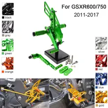 CNC Aluminum Adjustable Rearsets Foot Pegs For Suzuki GSXR 600 750 GSXR600 GSXR750 2011 2012 2013 2014 2015 2016 2017 CNC Aluminum Adjustable Rearsets Foot Pegs For Suzuki GSXR 600 750 GSXR600 GSXR750 2011 2012 2013 2014 2015 2016 2017