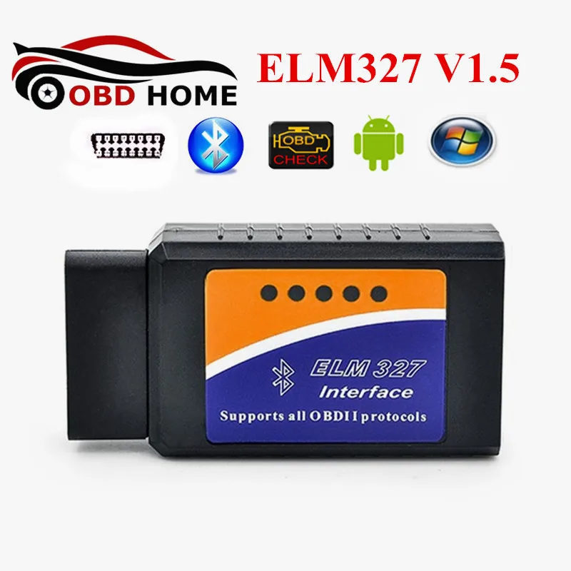 Последняя версия V1.5 ELM327 Bluetooth OBD2 ELM 327 25K80 чип Автомобильный сканер