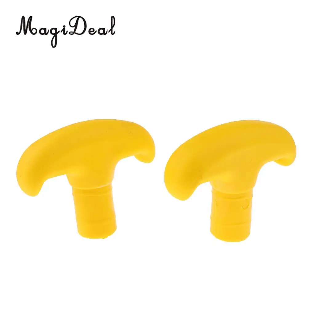 MagiDeal High Quality 2Pcs PVC Canoe Paddle T Handle Kayak Dinghy SUP Surfboard Surfing Rowing Boat Accessory Black/Yellow/Gray