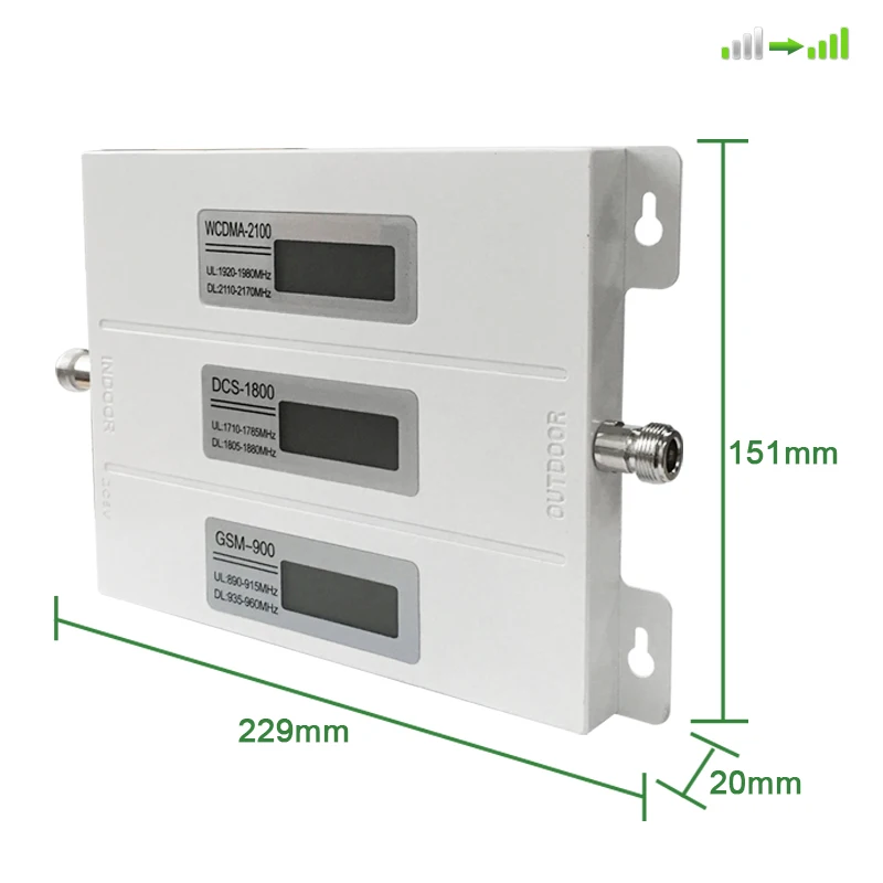 Айс 4g dcs gsm 3g wcdma 2g gsm ретранслятор сигнала сотового телефона усилитель антенны комплект сигнала мобильного телефона для мобильного телефона 900 1800 2100 сплав ЖК-дисплей Дисплей