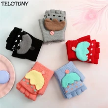 TELOTUNY/ г. Модный детский зимний Зонт с героями мультфильмов для девочек и мальчиков, лоскутные теплые варежки, перчатки IU20