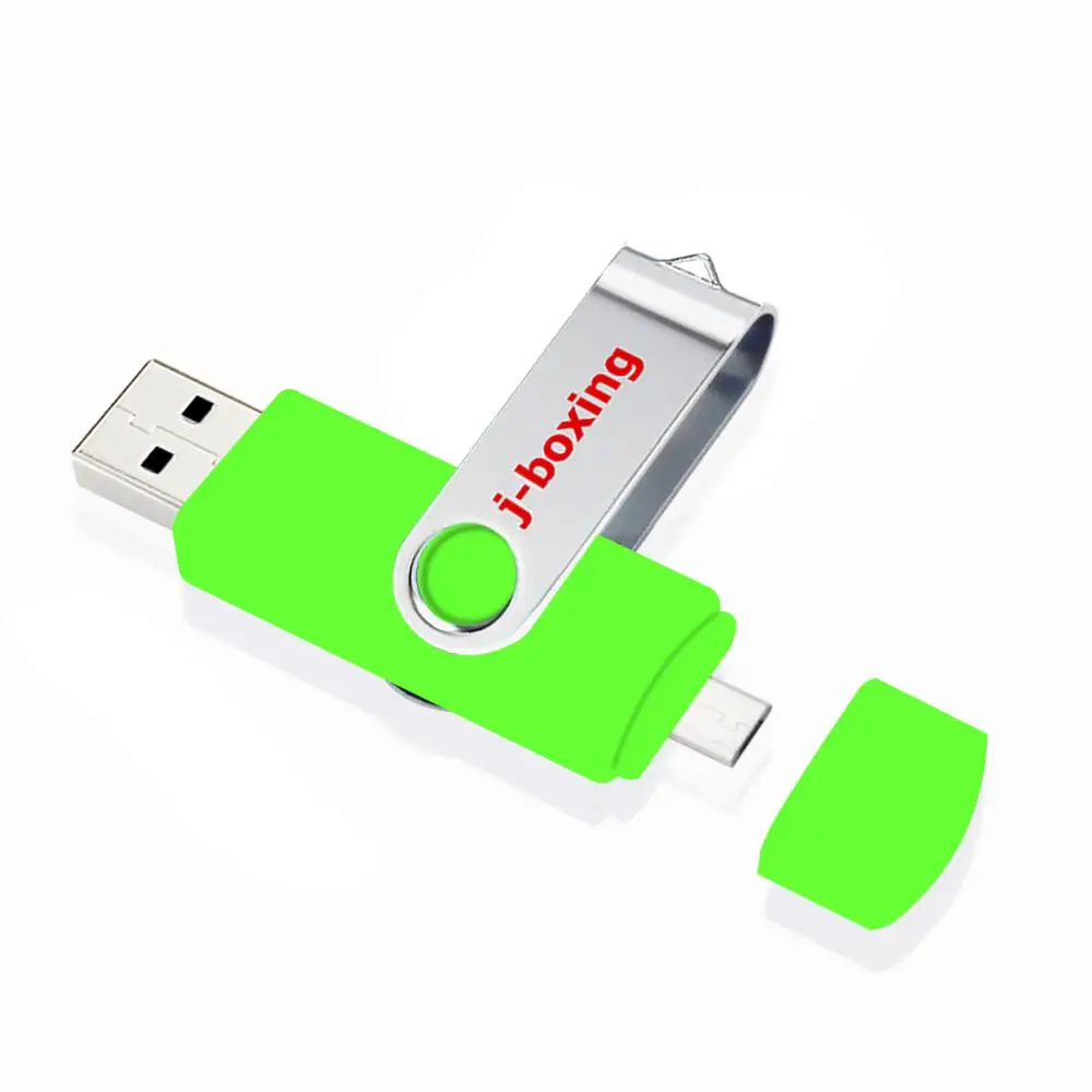

J-boxing Green OTG USB Flash 16GB Dual Port Pendrive 16gb Micro USB Flash Drives Memory Stick for Android Samsung Huawei Tablet