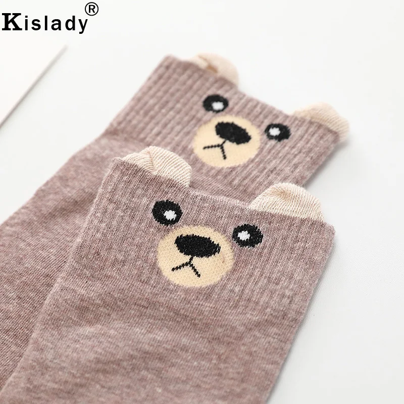 2018 осень зима женские милые носки с животными корейские модные кавайные забавные