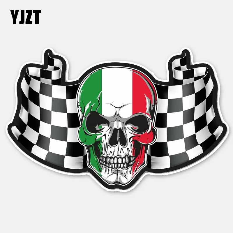 Skull With HEAD Bandana Italy Italian il Tricolore Flag vinyl car sticker decal