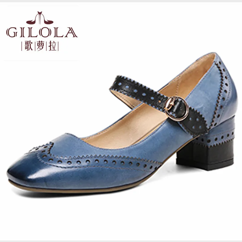 

GILOLA 3.5cm Thick Heels Fashion Patent Leather Rhinestone Sexy Women Pumps Women Shoes Woman Slip On Ladies #Y0714368F