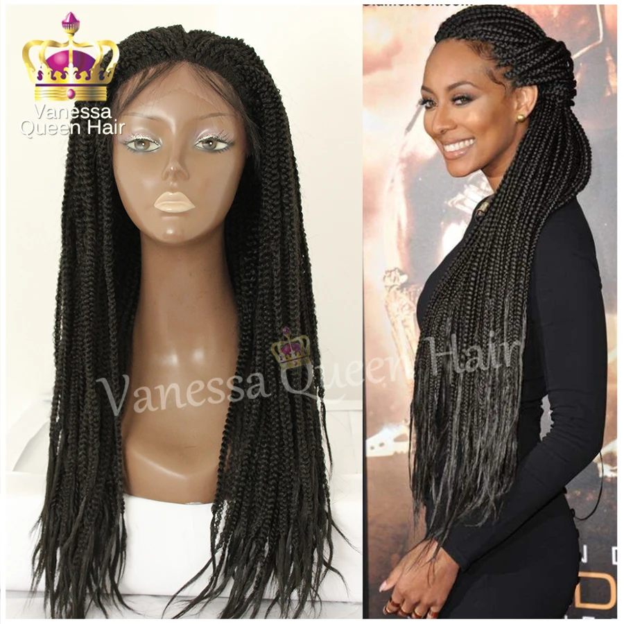 Tresse De Cheveux Bresiliens Avant De Lacet Perruque Boite Tressage Perruque Avec Bebe Cheveux Resistant A La Chaleur Synthetique Avant De Lacet Perruque Pour Noir Femmes Aliexpress