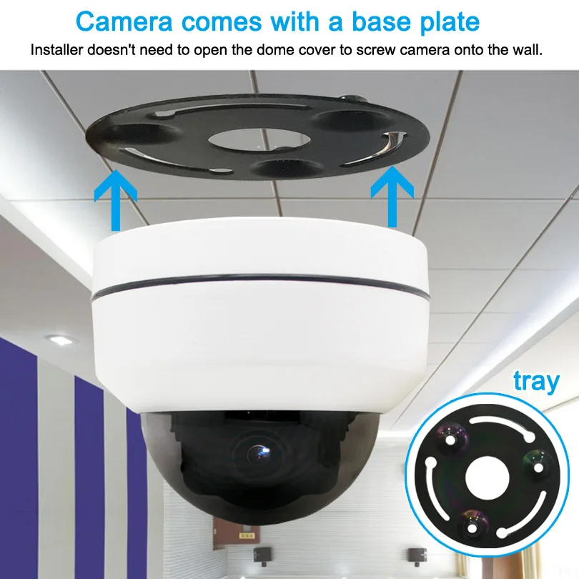  PTZ Speed Dome Camera IP 1080P Full HD Onvif 3X Zoom P2P H.264 30m IR Night Vision Waterproof 2MP O