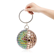 Золотой/синий круглый шар роскошные бриллианты клатч Сумки банкетное вечернее платье кошелек модные женские вечерние сумки Свадебная сумка