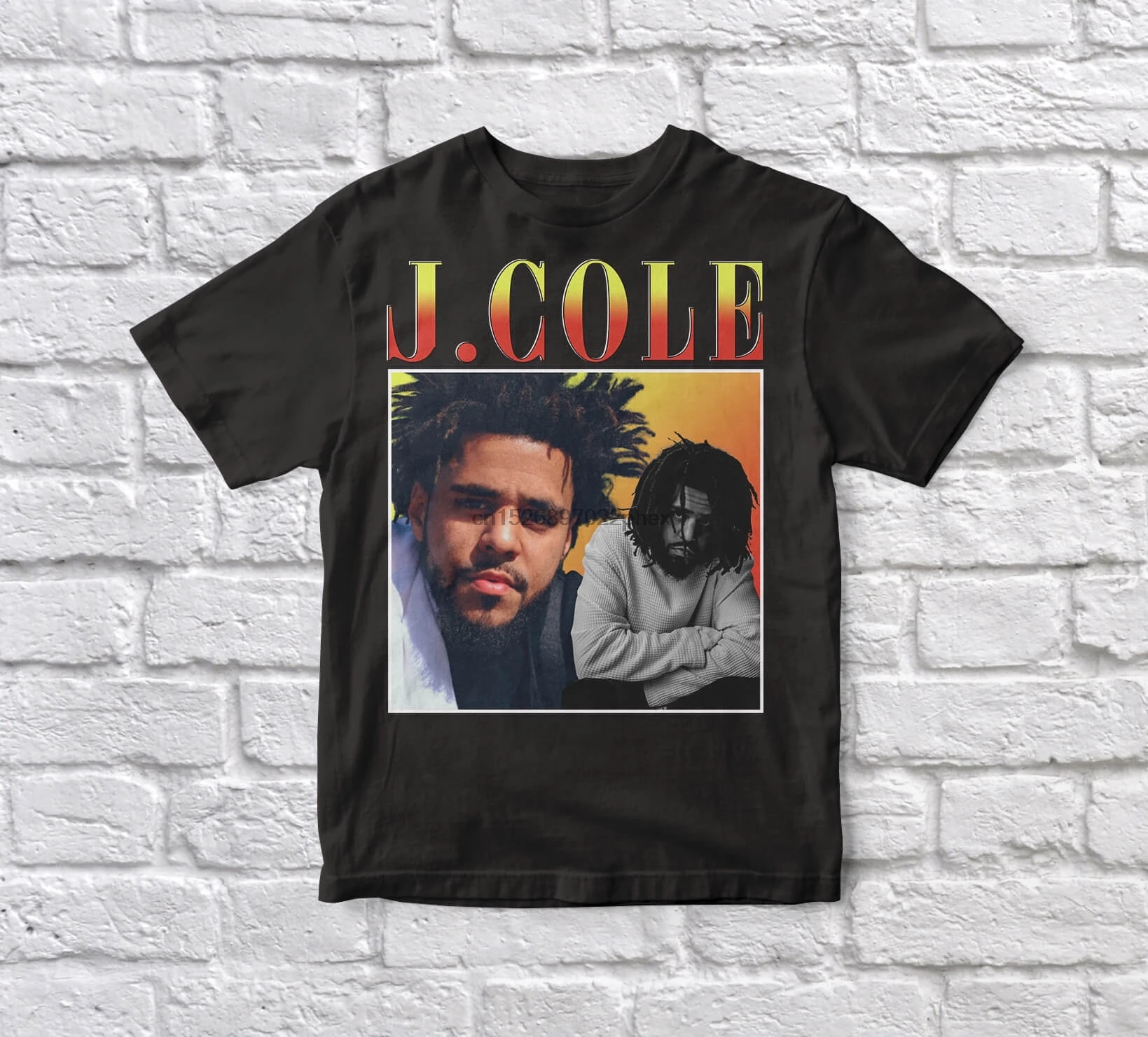 Винтажная Черная Мужская футболка унисекс J Cole 90s | одежда