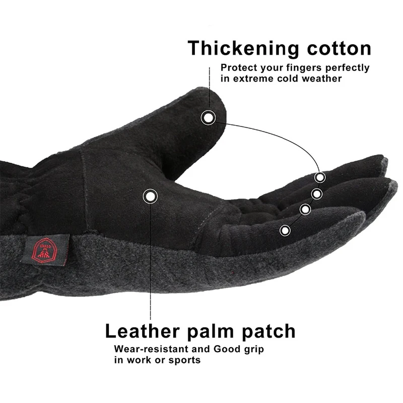 OZERO Men's Work Driver Gloves Deerskin Winter Warm Windproof Security Protection Wear Safety Working For Men Woman Gloves 9009 OZERO Men's Work Driver Gloves Deerskin Winter Warm Windproof Security Protection Wear Safety Working For Men Woman Gloves 9009