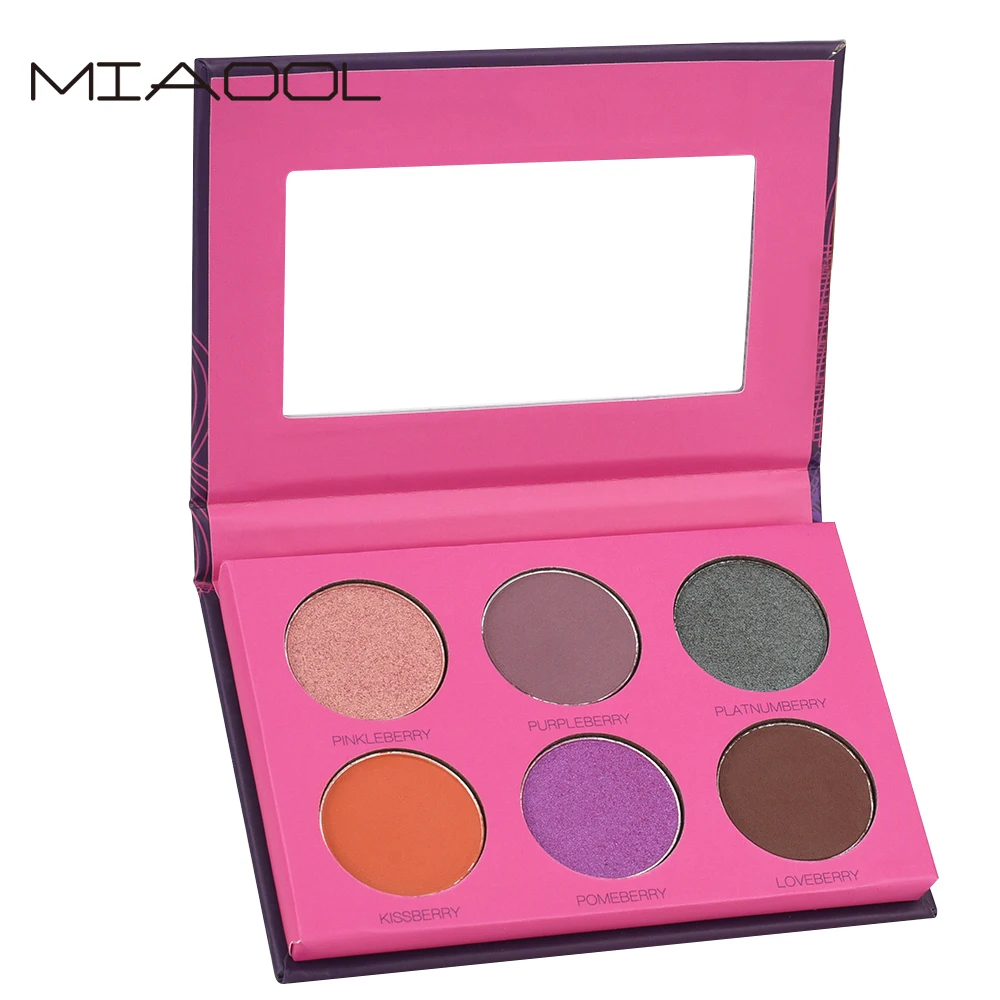 

6Colors Eyeshadow Palette Matte Diamond Glitter Foiled Eye Shadow in One Palette Blush Makeup Set for Beauty