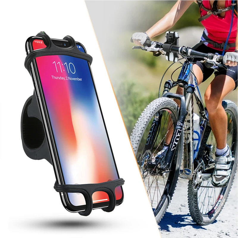 Держатель для руля велосипеда силиконовый iPhone Samsung Xiaomi Huawei GPS|Подставка