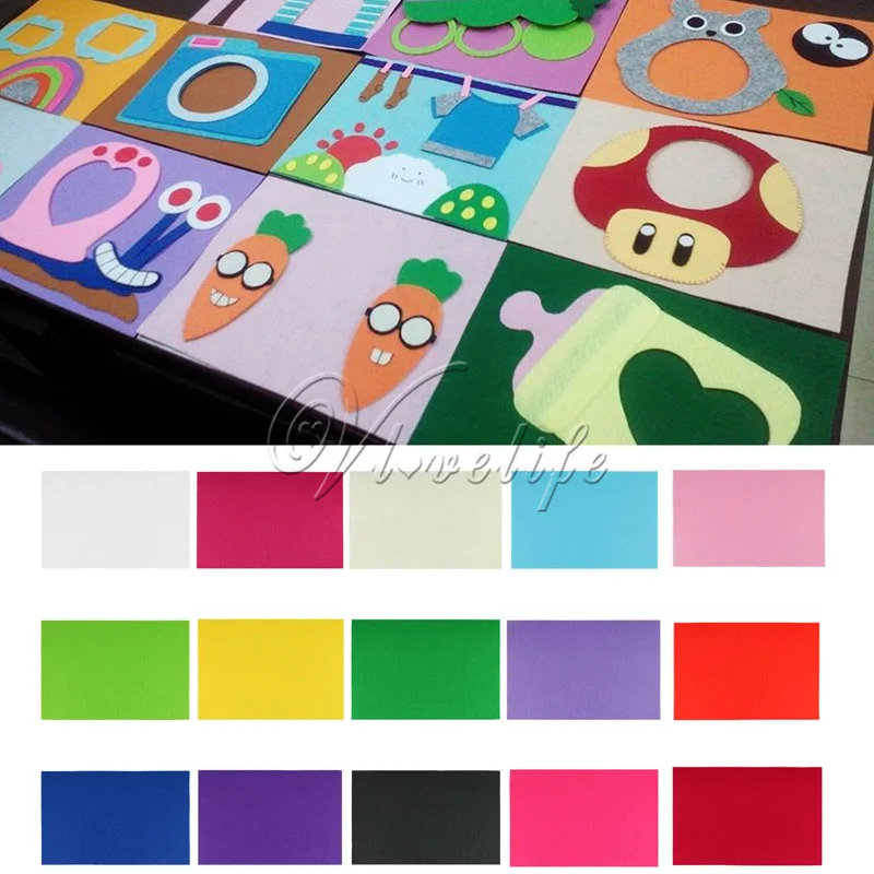 

Felt Fabric Polyester Nonwoven 20cm x 30cm/30cm x 30cm DIY Cloth For Flower&Animal Toy Scrapbooking Home Decorations