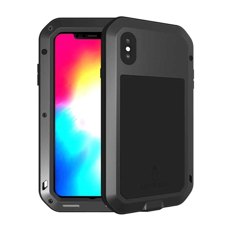 

LOVEMEI Dirt-resistant Anti-knock Metal Aluminum Cases Cover with Gorilla Glass for iPhone XS MAX 6.5" Heavy Duty Protection