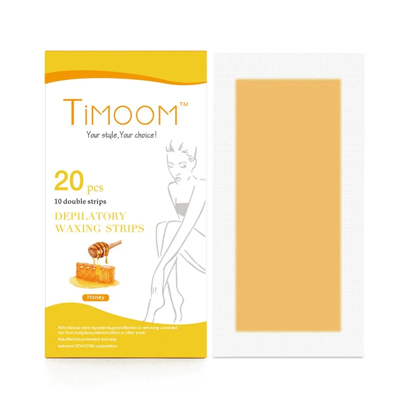 Воск для тела одноразовые наклейки для удаления волос Двусторонняя Нетканая бумага из нетканого материала для депиляции - Цвет: Honey