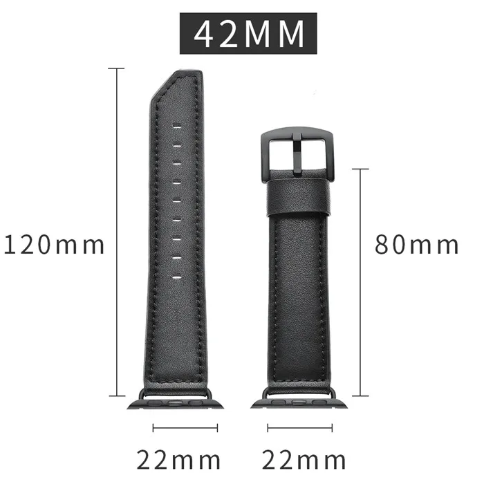 Кожа высокого качества смотреть группы 44/42/40/38mm для Apple Watch 4/3/2/1 кожаный ремень браслет замена Браслет для Iwatch
