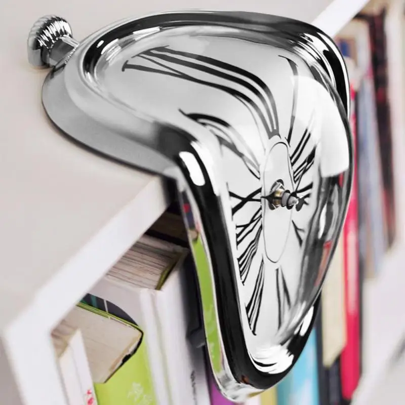 

Novel Surreal Melting Distorted Wall Clock Surrealist Salvador Dali Style Wall Clock Amazing Home Decoration Gift #0918