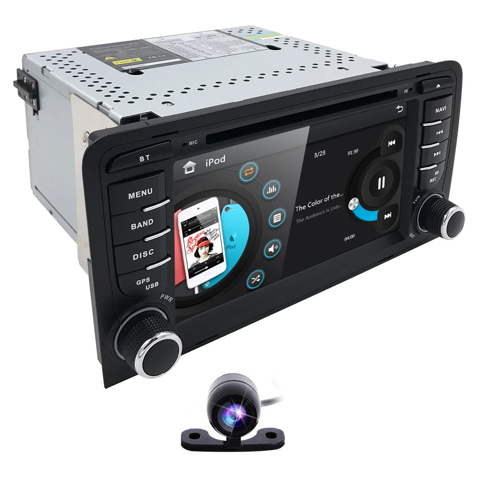 Flash Deal In stock Car DVD Radio Player for AUDI A3 2003-2011 S3 RS3 navigation BT Mirror link  Bluetooth USB Free back camera 8G TF card 3