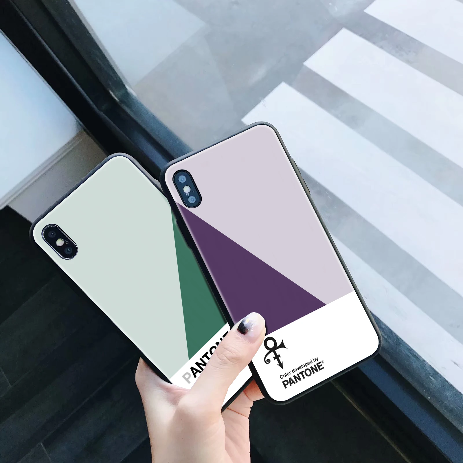 Pantone цветной чехол из закаленного стекла для телефона для iphone 5 6 7 8 6s 6s plus 7plus 8plus x xr xs xsmax