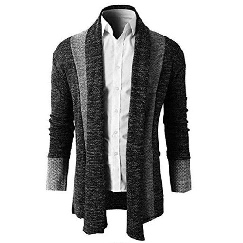 

Sweater Men 2017 Brand Clothing Patchwork Cardigan Knitted Pullover Men Slim Fit Plus Size Men's Top Long Sleeve Sweater Coat