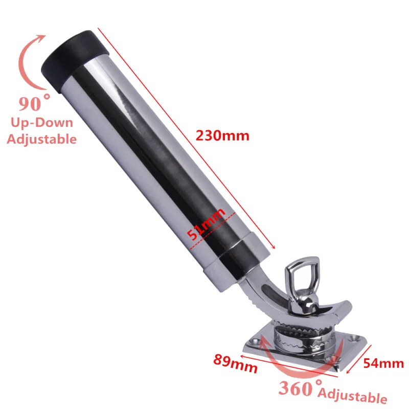 

Fishing Rod Holder Boat Fishing Rod Holder Deck Mount Adjustable Stainless Steel for Marine Yacht fishing tools