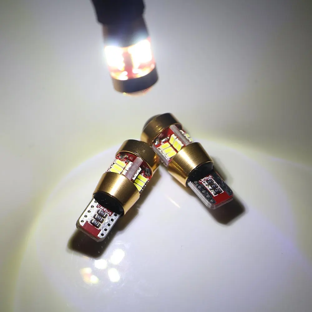 4 * T10 194 W5W 3014 27Smd Led Luci Interne Lampadina Canbus Errore Luci Targa Gratuite Cupola Mappa Porta Cortesia Sidemarker Led