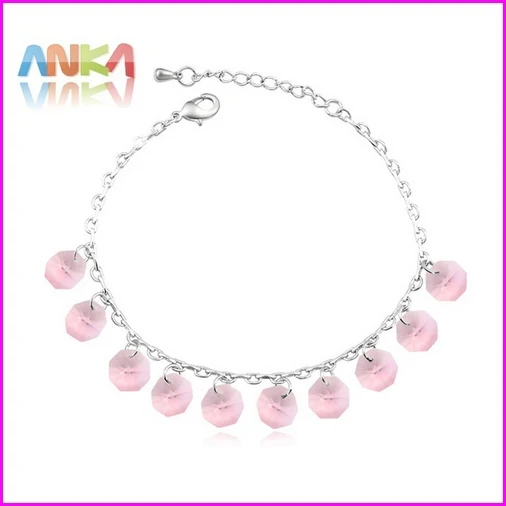 ANKA полный геометрический очаровательный Кристал женские браслеты для щиколотки подарок Кристаллы из Австрия#105880 - Окраска металла: 105880