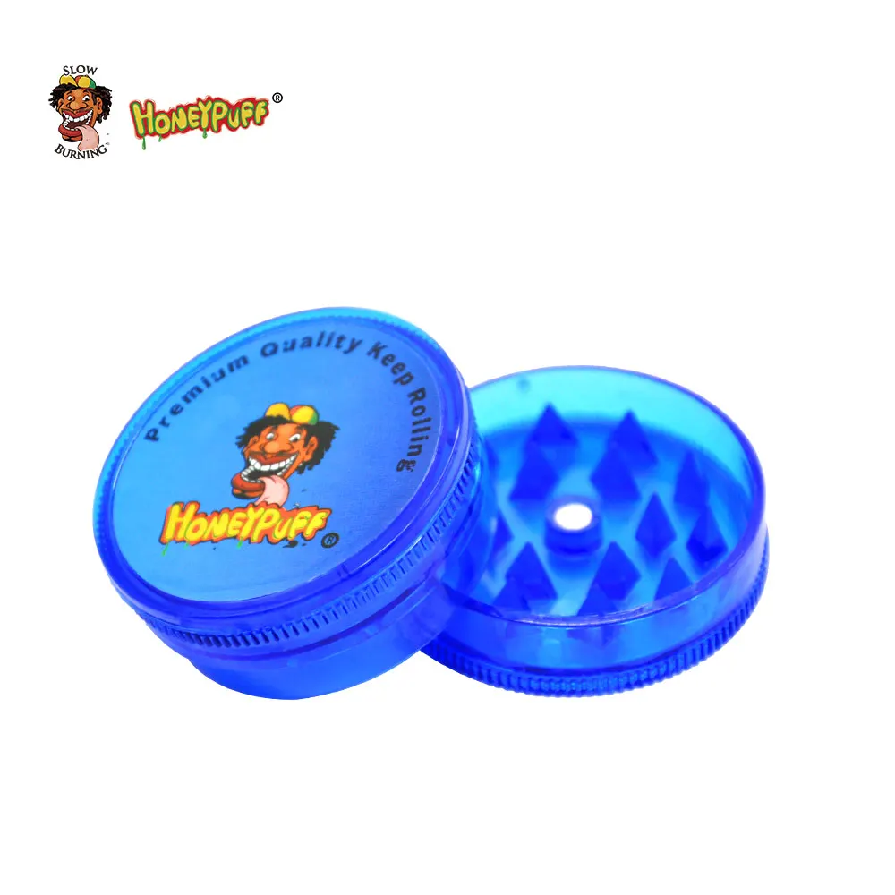 70MM Portable Octagon Spice Mill Plastic Herb Grinder Shark Teeth 2 Part Crusher