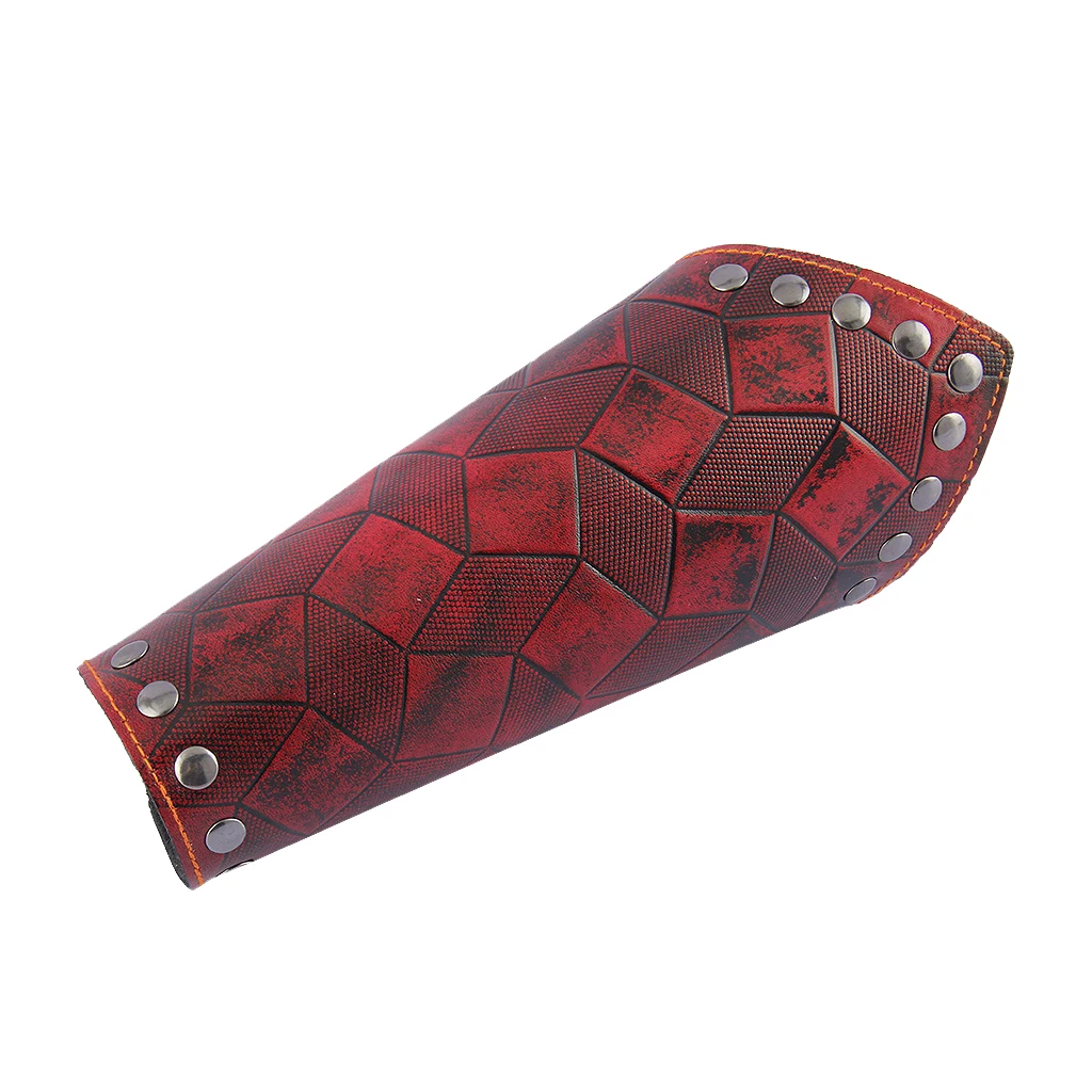Medieval Unisex Bracers Faux Leather Gauntlet Wristband Bracers Arm Armor