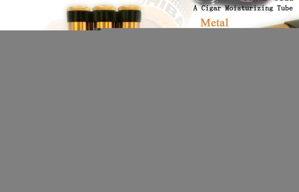 Новый 1 шт. COHIBA портсигар Золотой металлический портативный держатель 3 хьюмидор для сигар трубка с увлажнителем аксессуары для сигар HB031