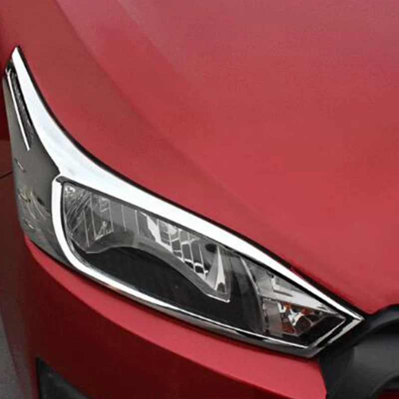 

For Toyota Yaris Sedan 2014 2015 2016 ABS Chrome Accessories Front Head Light Lamp Frame Decoration Cover Trim Car Styling
