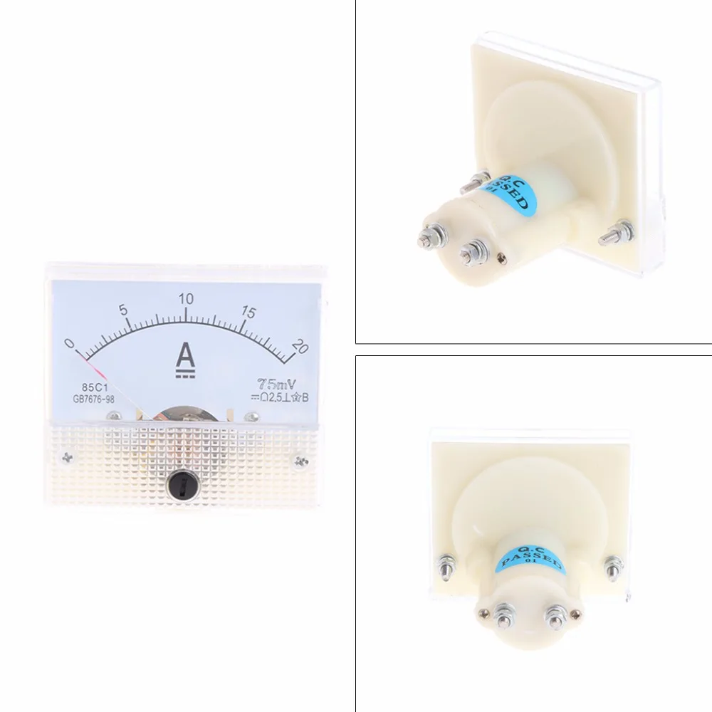 

DC 0-20A Amperometer Dial Current Meter Tester Panel For Experiment Or Home Use Current Meter Test Tools