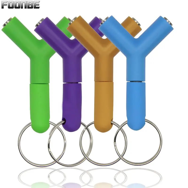 FOONBE Y Type 3 5mm font b Headphone b font Male To Dual Female Audio Cables