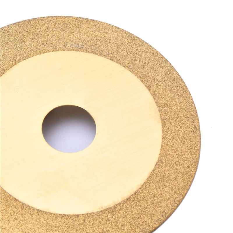 PW Инструменты 100 мм Алмазный титановый отрезной диск Золотое шлифование отрезать колеса лезвия роторный инструмент используется для измельчения камня стекла