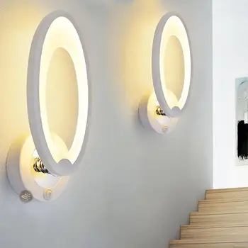 

hot 10W 220V Modern Oval/Leaf/Rhombus Acrylic LED Wall Lamp Bedside Aisle Light