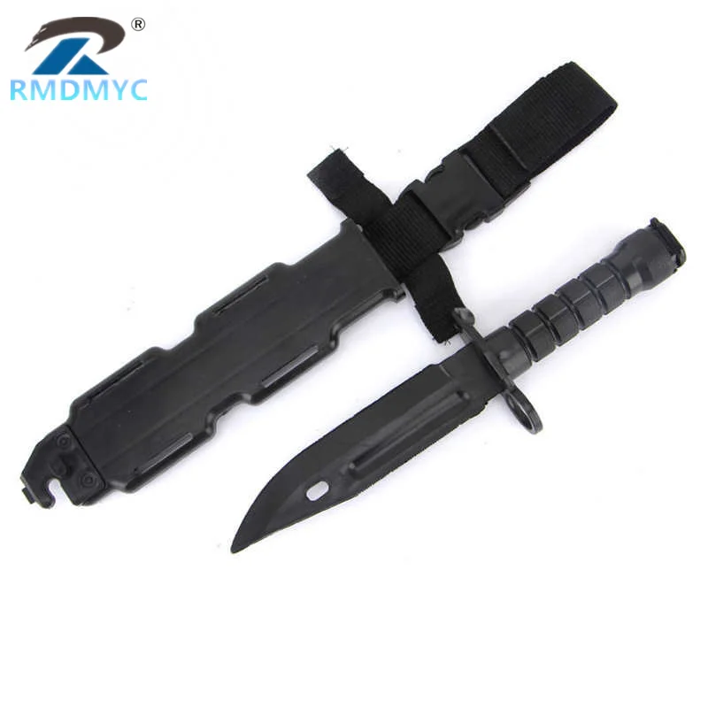 

CS GO counter strike survival tactical claw neck real combat fight Tactical Training M9 rubber plastic soft knife cosplay toys