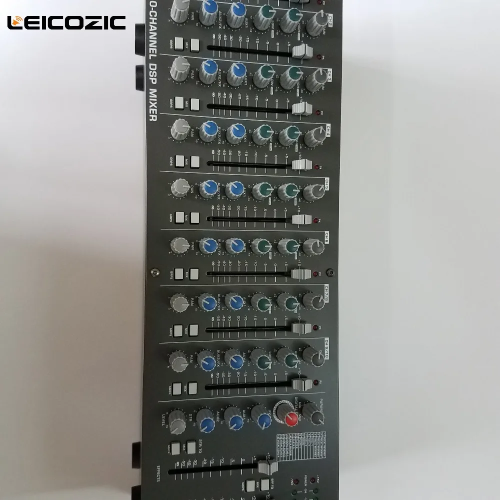 Leicozic MU10FX микшер с креплением в стойку, микшерный стол для сценической студии, записывающий пульт, аудио оборудование, профессиональный микшер dj