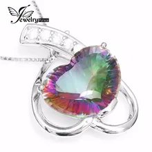 Coronary heart 6ct Real Mystic Topaz Pendant Attraction Actual 925 Sterling Silver Effective For Lover Jewellery Model New Trend Free Delivery