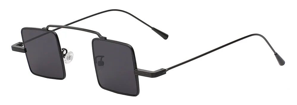 XIU, уникальные Винтажные Солнцезащитные очки, мужские, квадратные, оттенки, классические, стимпанк, солнцезащитные очки, женские, брендовые, дизайнерские, модные, морской цвет, линзы, UV400 - Цвет линз: Black w black