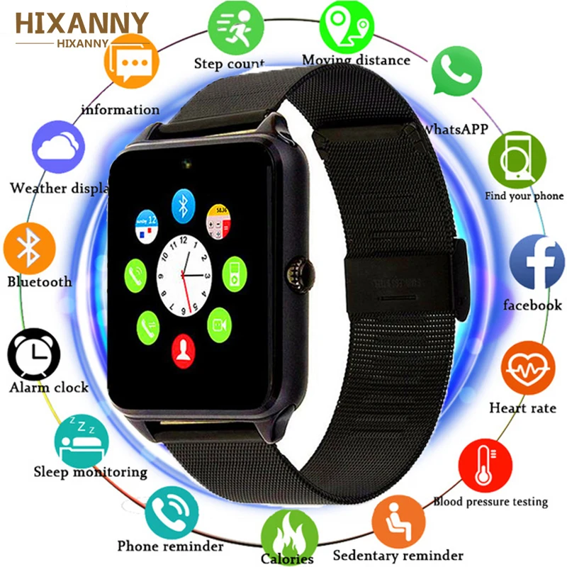 

Z60 Smart Watch GT08 Plus Men Metal Clock With Sim Card Slot Push Message Bluetooth Connectivity Android IOS Phone Smartwatch