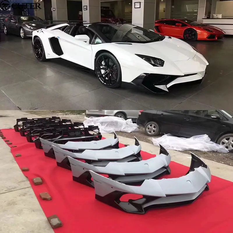 LP700 к LP750 SV стиль стекловолокно передний бампер задний спойлер для Lamborghini Aventador LP750-4 Superveloce 11-15