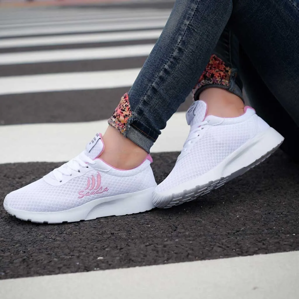 

Fashion Women Casual Sneakers Mesh Breathable Shoes Student Running Shoes sneakers women white zapatos mujer #3
